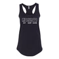 thumbnail image 2 of Eat Sleep Game Video Gamer Gift Fan Pop Culture Ladies Racerback Tank Top, Black, Small, 2 of 3