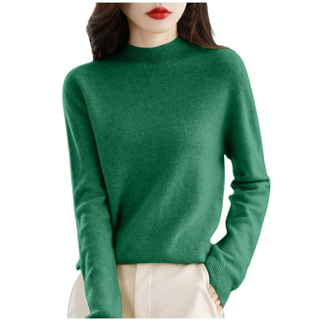 Kcodviy Women Pure Long Sleeve Thermal Top for Women Plus Size Crew Neck Soft Warm Men's Thermal Tops and Bottom Compression Pullover Knit Fall Winter