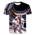 thumbnail image 1 of 2023, camisetas de astronautas para niños, disfraces para niños y niñas, camisetas de cuello redondo, ropa de verano, camisetas de manga corta para niños, ropa 12M Gao Jinjia LED, 1 of 2
