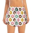 thumbnail image 4 of Lsque Colorful Donuts Printed Women's Running Shorts with Liner Pockets,Elastic Quick Dry Workout Athletic Gym Yoga Shorts,Womens High Waist Shorts-X-Large, 4 of 9