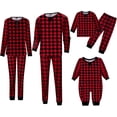 thumbnail image 1 of Ensembles de Pyjama Assortis de Noël pour la Famille à Carreaux Rouges, 1 of 6