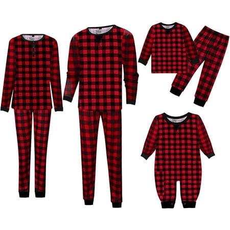 Christmas Family Matching Red Plaid Pajama PJ Sets | Walmart Canada
