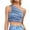 Blue, variant on Womens Tank Tops Fitted Top Fitted Shirt Women Back Top Top Women Workout Too One Shoulder Tops For Women Ruched One Shoulder Sleeveless Crop Top Strappy Tank Solid Ruched Slim Fit Going Out