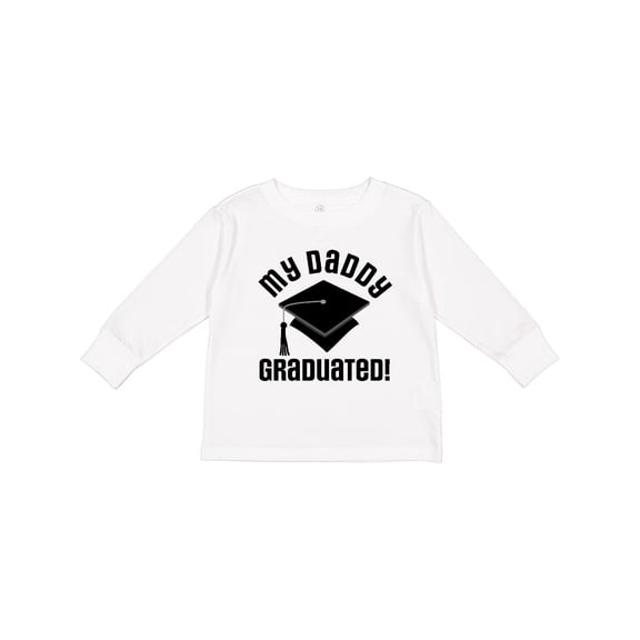 Inktastic My Daddy Graduated College Graduate Boys or Girls Long Sleeve Toddler T-Shirt