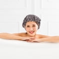 thumbnail image 3 of OULII 3PCS Shower Caps for Women with Durable PEVA Material, 3 of 7