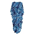 thumbnail image 7 of XYZCANDO Kaftan Dresses for Women V-Neck Swimsuit Cover Up Plus Size Beach Caftan Lounge Dress Flowy Batwing Sleeve Beach Cover Ups Blue Tropical Leaves Resort Wear for Travel Vacation, 7 of 7