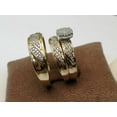 thumbnail image 4 of TAAPSEE JEWELS Cubic Zirconia Round Cut His Her Wedding Trio Set Ring 14k Yellow Gold Finish Silver, 4 of 5
