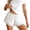 White, variant on Women's Lace Shorts Fitted Scallop Hem Layered Crochet Mini Hot Pants Tiered Mid Rise Laced Vintage Summer Shorts