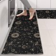 thumbnail image 2 of Kitchen Rugs Sets Of 2,Black Gothic Sun Planet Moon Pattern Anti Fatigue Kitchen Mat Rugs Non Slip Washable,Decorative Kitchen Floor Mats for Kitchen,Sink,Laundry,17"X47", 2 of 5