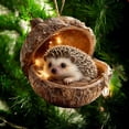 thumbnail image 7 of YOHAVEN Forest Animal Resin Ornaments Set With Mini Lights, Cute Hedgehog Raccoon And Friends In Acorn Homes, Hanging Christmas Tree Accents, Whimsical Holiday Décor Gift For Nature Lovers, 7 of 7