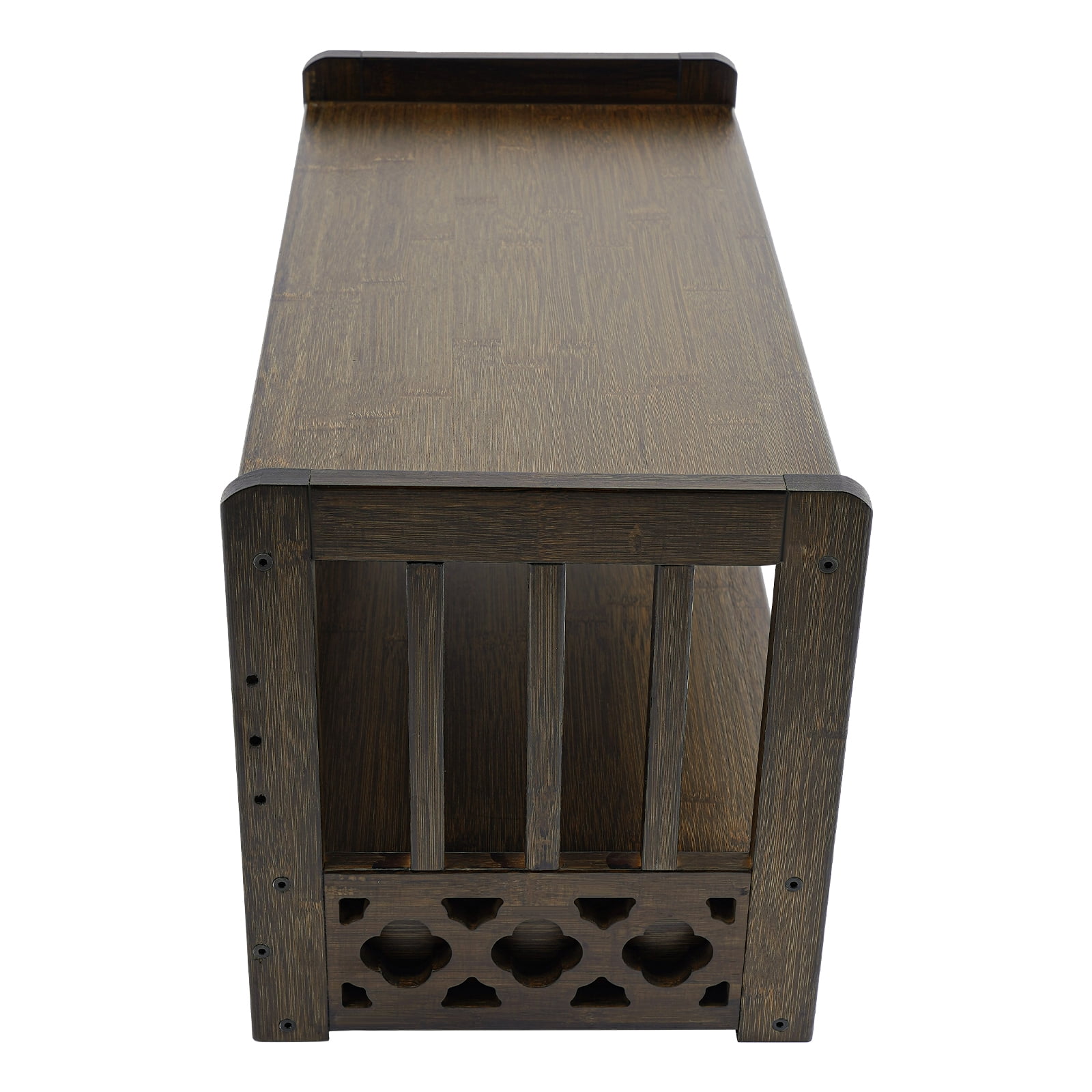 Table with Drawer, Floor Table for Prayers, Table Desktop Organizer Tatami Desk for Prayers Divination or Displaying Jars Plants Books (Walnut Color)