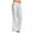 White, variant on AOOCHASLIY Womens Pants Summer Women Casual Solid Cotton Linen Elastic Waist Drawstring Long Wide Leg Pants