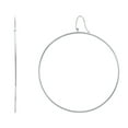 thumbnail image 2 of 10K White Gold Plain Hoop Earrings (70 mm Length), 2 of 4