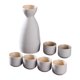 thumbnail image 1 of Juego de sake de cerámica, decoración para bebidas de sake, artículos para beber, sake de cerámica tradicional Blanco, 1 of 9