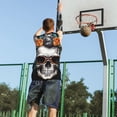 thumbnail image 5 of Honeii Flower Horn Skull A print basktball shirt for men and women, Unisex basketball jersey for Theme party-Medium, 5 of 6
