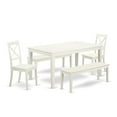 thumbnail image 2 of East West Furniture Dining Room Set Linen White, CABO5C-LWH-W, 2 of 6