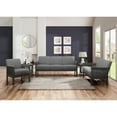 thumbnail image 5 of Newboti Furniture Gray Accent Chair 1pc Solid Wood Mission Arm Cushion Back Classic Living Room Furniture Antique Gray Wooden 06545, 5 of 10