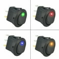 thumbnail image 4 of LOVEVER Interrupteur à Bascule 20A 12V DC Éclairage LED pour Voiture et Bateau Interrupteur Rond Marche/arrêt, 4 of 6