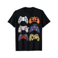 thumbnail image 1 of Camiseta de algodón con diseño de controlador de juego de Halloween para hombre, negra, 220 g, para adultos, hombres, mujeres, adolescentes, jóvenes y uso informal., 1 of 6