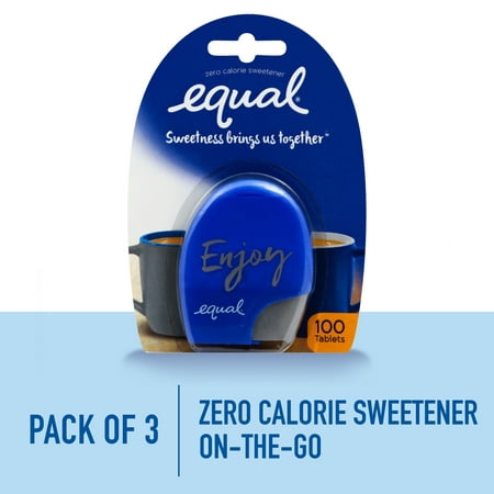 (3 Pack) Equal Tablets, Zero Calorie Sweetener and Sugar
