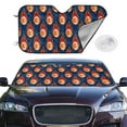 thumbnail image 2 of Haiem American Football and Fire Flames Car Windshield Sun Shade - Blocks UV Rays Sun Visor Protector, Sunshade to Keep Your Vehicle Cool, Universal Fit SUV Van Sedan-Medium, 2 of 7