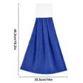 thumbnail image 2 of Haosy 2 Pack Kitchen Wash Cloths with Hanging Loops Absorbent Absorbent Quick Drying Hand Towels, Dark Blue, 2 of 7