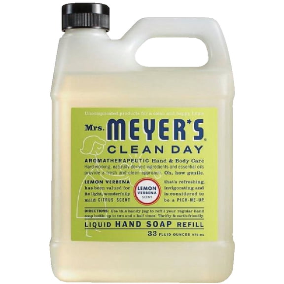 Mrs. Meyers Clean Day, Liquid Hand Soap Refill, Lemon Verbena Scent, 33 fl oz 975 ml - 2pc