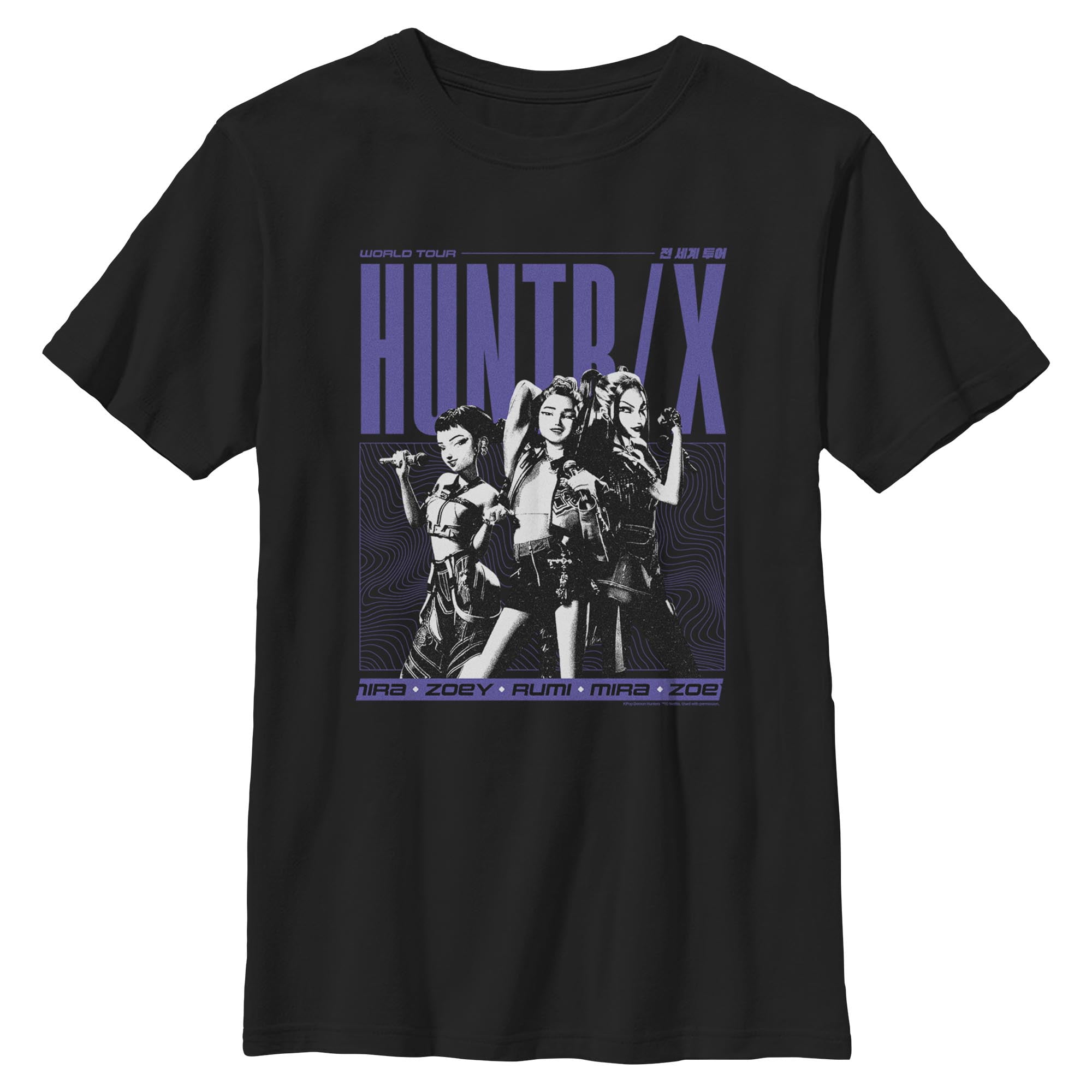 Boys KPop Demon Hunters Huntrix Group Panels T Shirt - Walmart.com