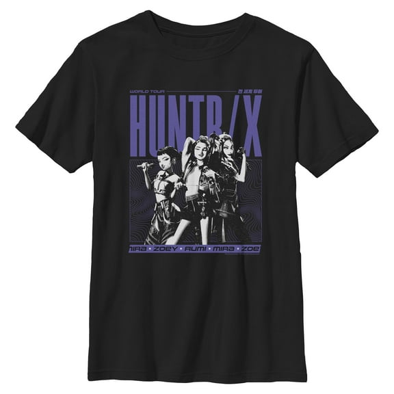 Boys KPop Demon Hunters Huntrix World Tour T Shirt
