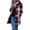 Wine, variant on Winter Coats for Women Plus Size Turndown Collar Long Sleeve Plaid Mid Length Warm Comfortable Coat with Pockets for Fall Winter Casual Outdoor