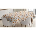 thumbnail image 1 of Ghost Tablecloth, Cartoon Pattern of Pumpkin Ghost Skull and Other Elements Inspired by Halloween Party, Rectangle Satin Table Cover for Dining Room and Kitchen, 60" X 90", Multicolor, by Ambesonne, 1 of 2