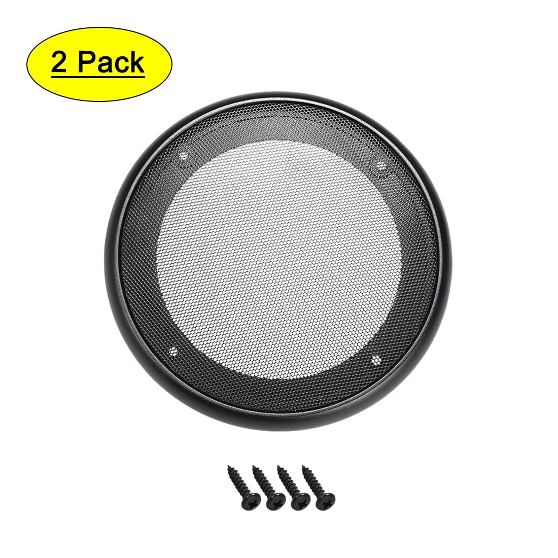 uxcell Speaker Grill Cover 3 Inch 93mm Mesh Decorative Circle Subwoofer Guard Protector Black 2pcs 
