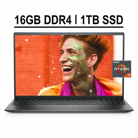 Dell Inspiron 15 5000 5515 Business Laptop 15.6" FHD Touchscreen AMD Octa-Core Ryzen 7 5700U 16GB DDR4 1TB SSD AMD Radeon Graphics Backlit Keyboard Fingerprint HDMI USB-C WIFI6 Win10