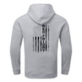 thumbnail image 5 of Men's Loose Fit Hoodie with RED FRIDAY Flag & Letter Print, Casual Pullover Sweatshirt, Military Support Design for Veterans Day, Christmas, Outdoor Wear,Light Gray,3XL, 5 of 5