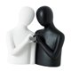 thumbnail image 5 of Estatua abstracta de pareja, adorno decorativo de escritorio, escultura de amantes, gesto de corazón. Blanco Negro, 5 of 9