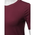 thumbnail image 4 of A2Y Women's Basic Solid Premium Cotton Short Sleeve Crew Neck T Shirt Tee Tops Dark Burgundy L, 4 of 6