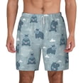 thumbnail image 2 of Picia Cute Hippopotamus pattern Mens Swim Trunks with Compression Liner Stretch Beach Shorts Quick Dry with Zipper Pockets No-Chafing Board Shorts-XX-Large, 2 of 9