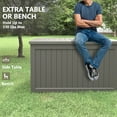 thumbnail image 3 of Bifanuo 230 Gallon Resin Deck Box with Built-in Steel Beams, Large Weatherproof and UV Resistant Indoor & Outdoor Storage Box for Patio Cushions, Pool Supplies, Patio Furniture, 3 of 6