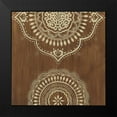 thumbnail image 2 of Vess, June Erica 12x12 Black Modern Framed Museum Art Print Titled - Weathered Mandala III, 2 of 5