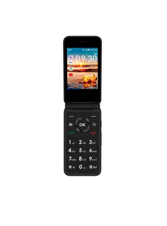 Alcatel U102AA Cingular Flip IV 2.8" 4GB Storage 512 RAM Black 4G-LTE AT&T Prepaid Cellphone