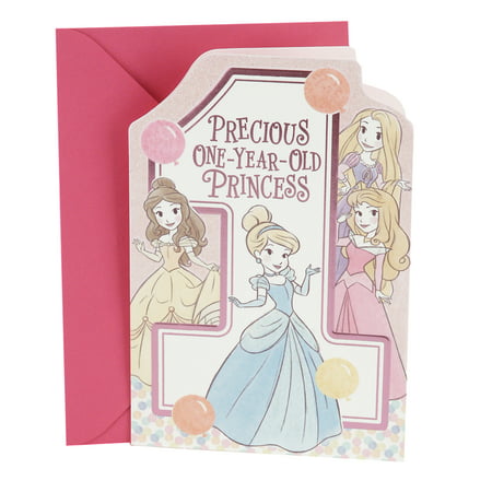 Hallmark 1st Birthday Greeting Card for Girls (Disney