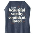 thumbnail image 3 of Instant Message - Beautiful Worthy Confident Loved - Inspirational - Positive Quote - Womens High Neck Tank, 3 of 6