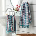 thumbnail image 3 of The Pioneer Woman Dotted Stripe 2-Pack Cotton Hand Towel Set, Teal, 3 of 5