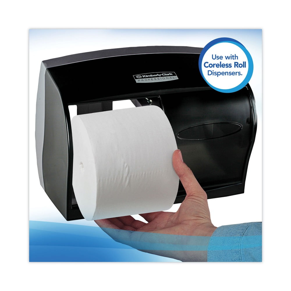 2-Ply Septic Safe Essential Extra Soft Coreless Standard Roll Bath Tissue - White (36/Carton)
