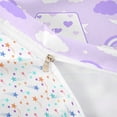 thumbnail image 4 of meiyoeat Purple Rainbow Cloud Monogram A Bedding,Stars Heart Initial Duvet Cover Full For Girl,Colorful Stars Reversible,3 Pieces,1 Duvet Cover and 2 Pillowcases, 4 of 6
