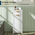thumbnail image 2 of VECELO Laundry Cabinet with Hidden Drawer & Removable Basket&4 Hooks - Multi-Functional Hamper, Closet Organizer for Bathroom, Bedroom, Small Spaces, 2 of 10