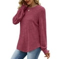 thumbnail image 3 of Fantaslook Womens Tops Dressy Casual Long Sleeve Shirts Fashion Blouses Lightweight Fall Sweaters, 3 of 7