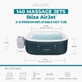 thumbnail image 3 of SaluSpa Ibiza AirJet Inflatable Dark Green Square Hot Tub Spa 4-6 Person with Pump #P08411, 3 of 10