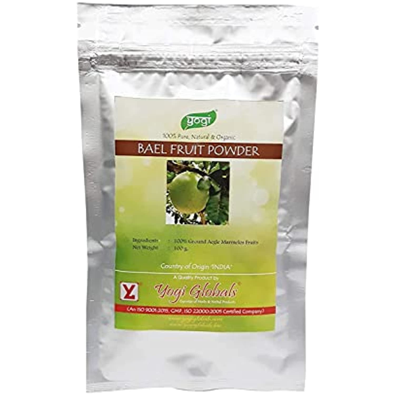 Pexal Yogi Globals Bael Fruit Powder - 100% Aegle Marmelos Fruits-(100 Gm)  