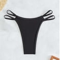 thumbnail image 2 of QTBIUQ Womens Bikini Swim Bottom Briefs Side Straps Solid Color High Cut Cutout Swimwear Swimsuit Bottoms, 2 of 8